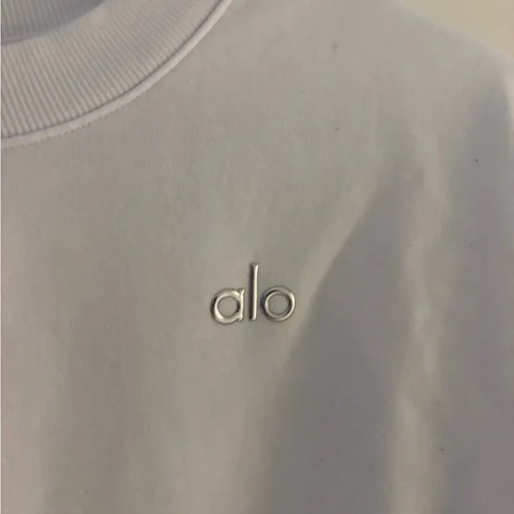 ALO Yoga Women's Classic White Hoodie - Picture 4 of 5